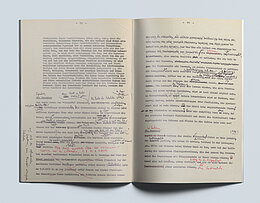 Pages from the original manuscript of Hans Werner Henze's Cu...
