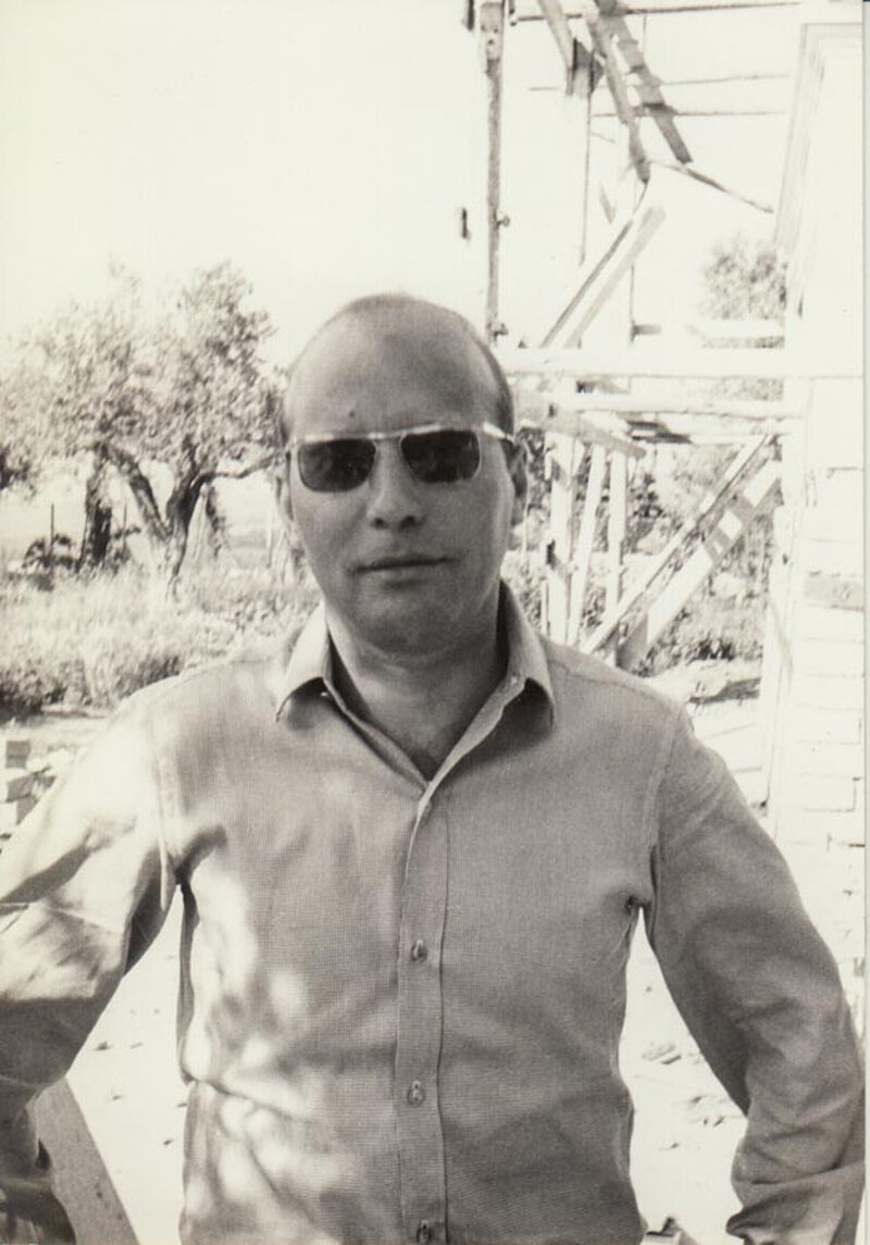 HWH während des Baus von La Leprara, Marino 1965