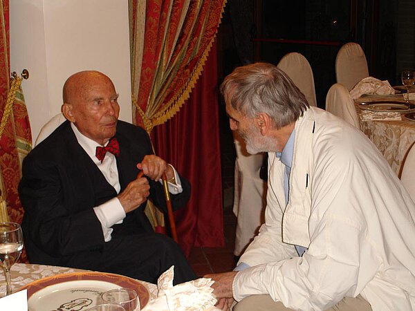 Con Helmut Lachenmann, Villa del Cardinale, Rocca di Papa, 3...